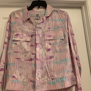 Silk/cotton blouse jacket